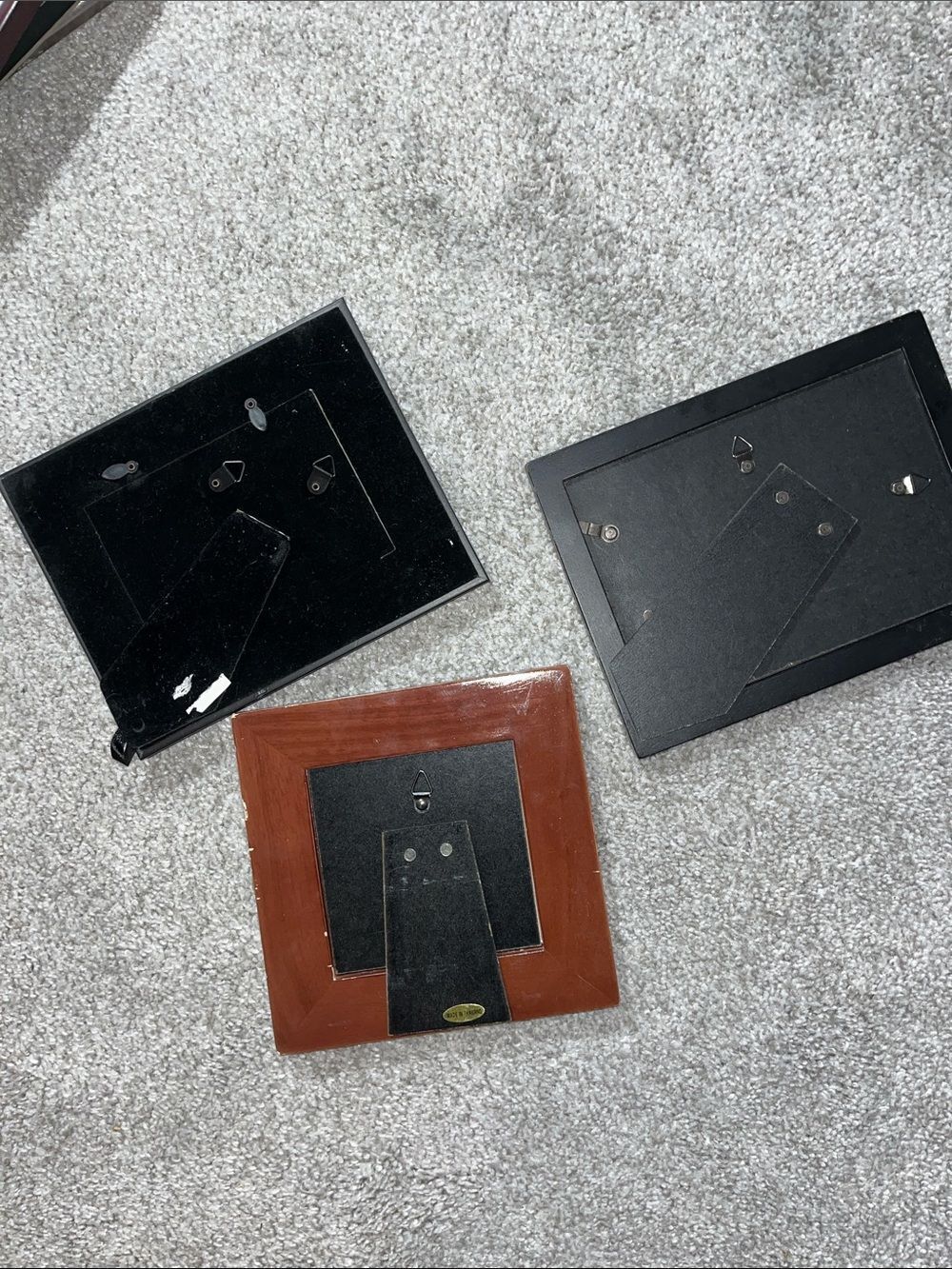 Three (3) Desk table credenza top Picture Frames - various sizes